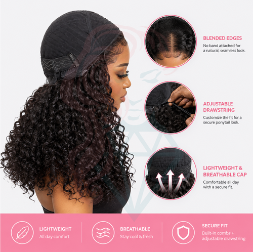 3 in 1 Half Wig
