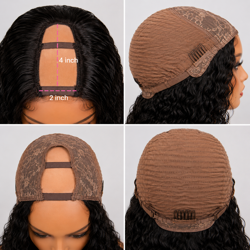Raw Cambodian U-Part Wig