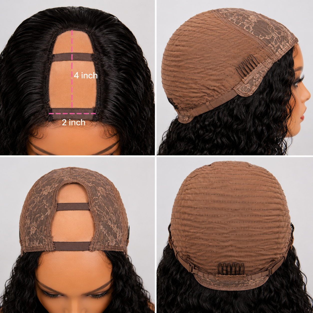 Raw Cambodian U-Part Wig