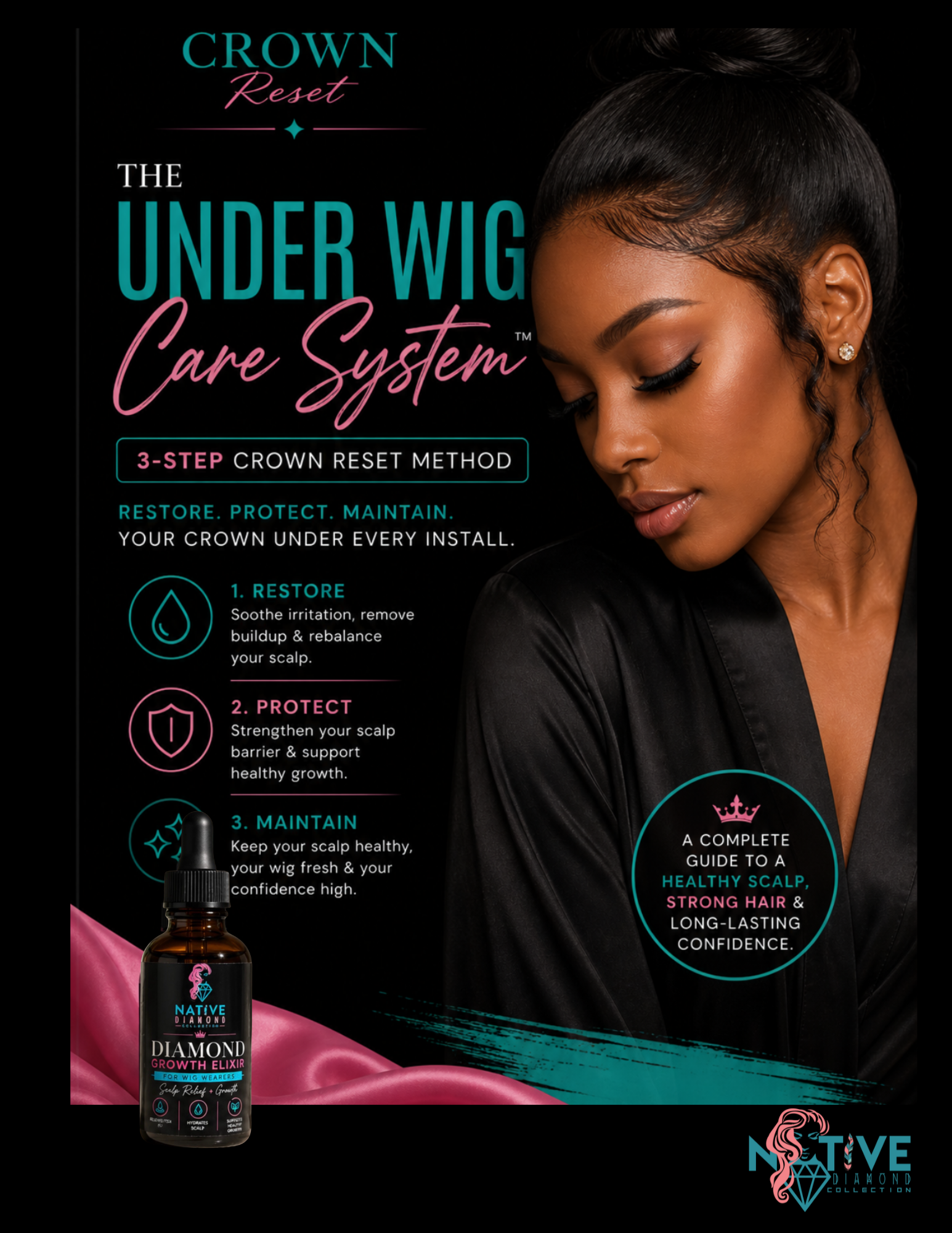 Crown Reset Bundle: Elixir + Under Wig Care Guide