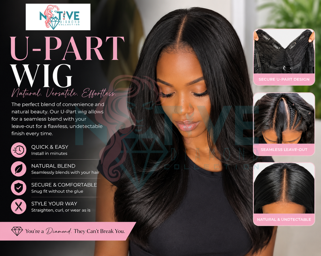 Raw Cambodian U-Part Wig